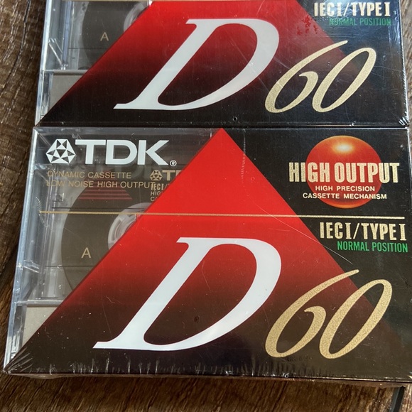 TDK High Output D 60 Cassette Tapes Set of 2 New in Package - Picture 6 of 7